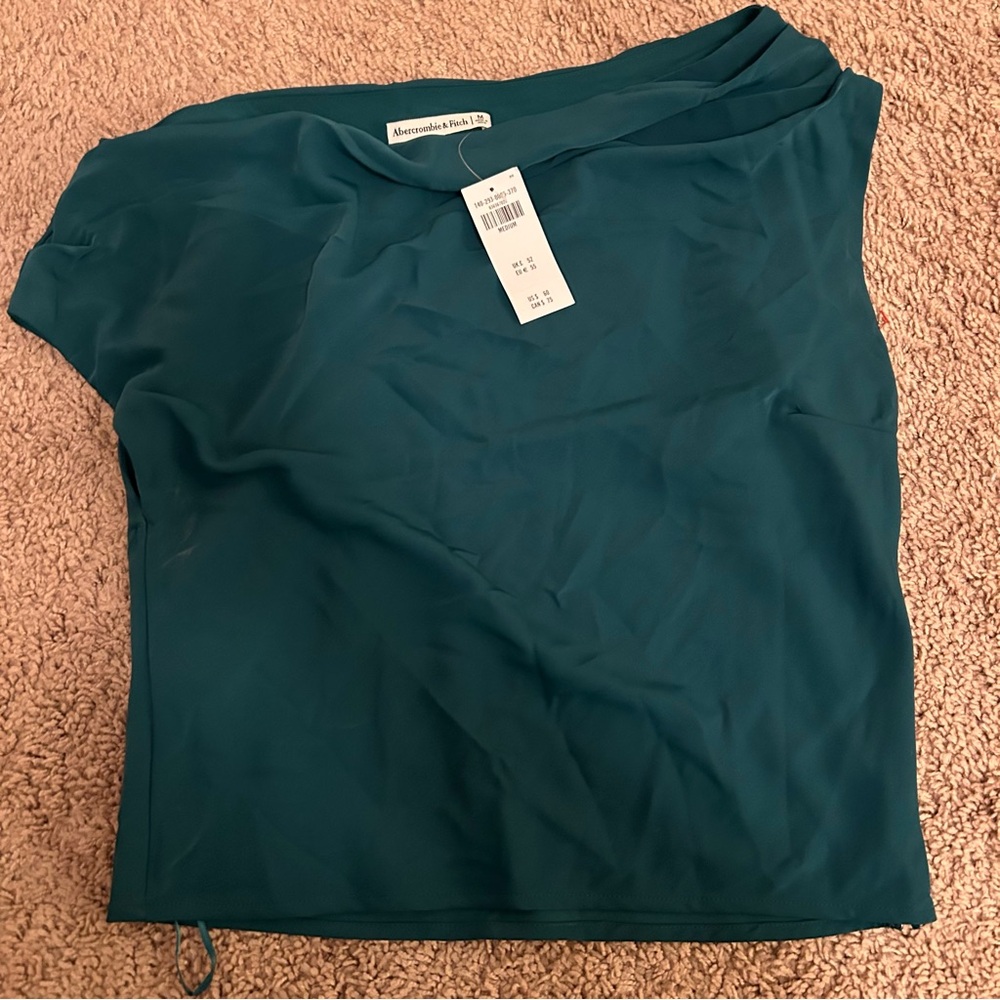 Abercrombie & Fitch Asymmetrical Green Blouse Sleeveless Size M